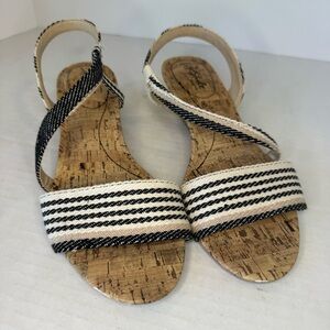 LifeStride Women's Yasmine‎ Strappy Slip On Padded Insole Wedge Sandals Size 10M